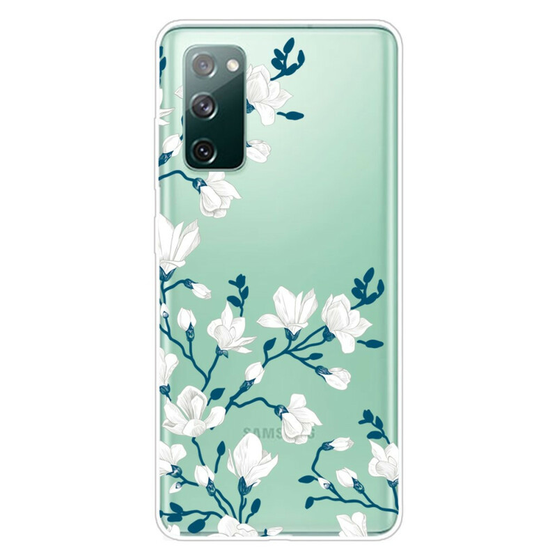 Capa Samsung Galaxy S20 FE White Flower