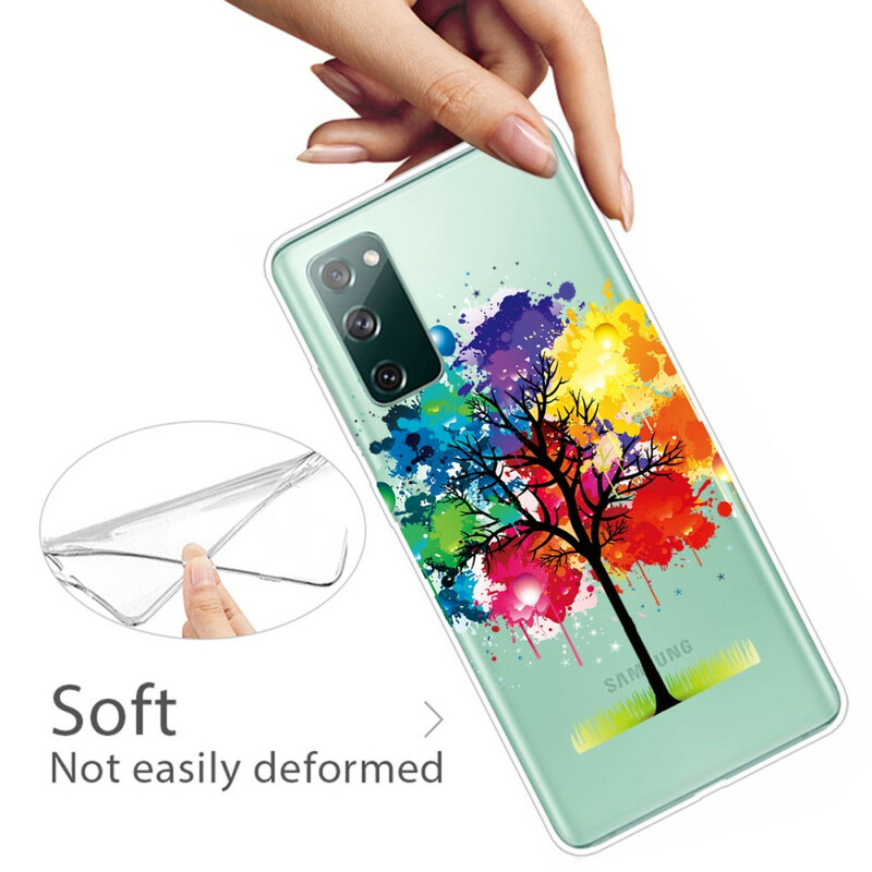 Samsung Galaxy S20 FE Capa para Árvore de Aguarela Transparente