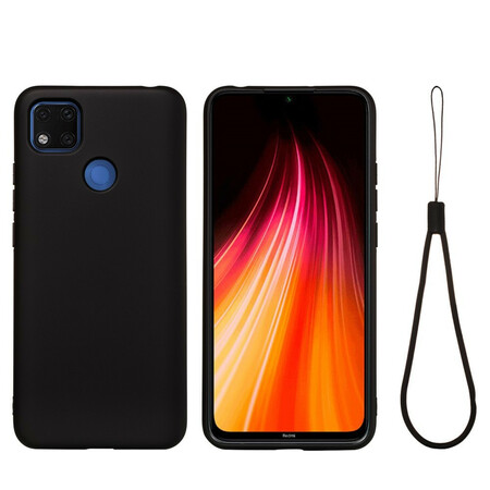 Xiaomi Redmi 9C Capa de Silicone Líquido com Cordão