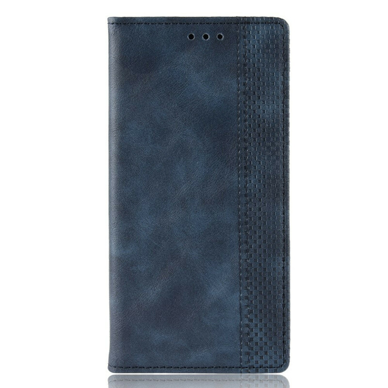 Tampa Flip Cover Xiaomi Redmi 9C Efeito Couro Elegante