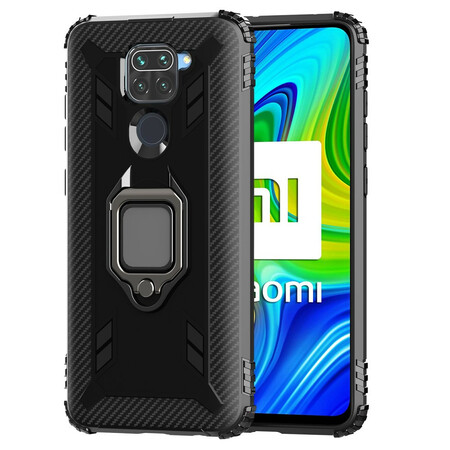 Xiaomi Redmi Note 9 Anel e Capa de Fibra de Carbono