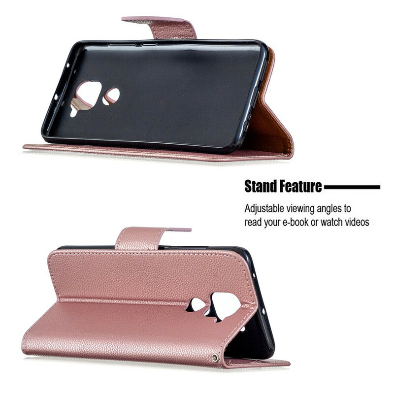 Xiaomi Redmi Note 9 Case Lychee Oblique Flap