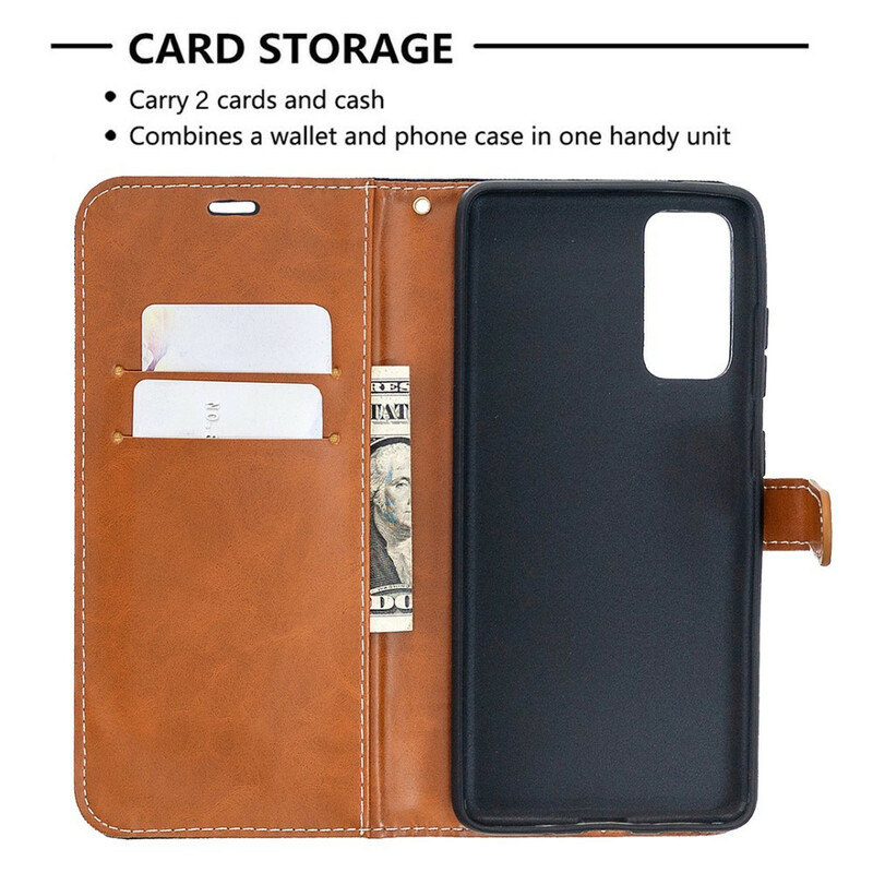 Samsung Galaxy S20 FE Capa de tecido e de couro