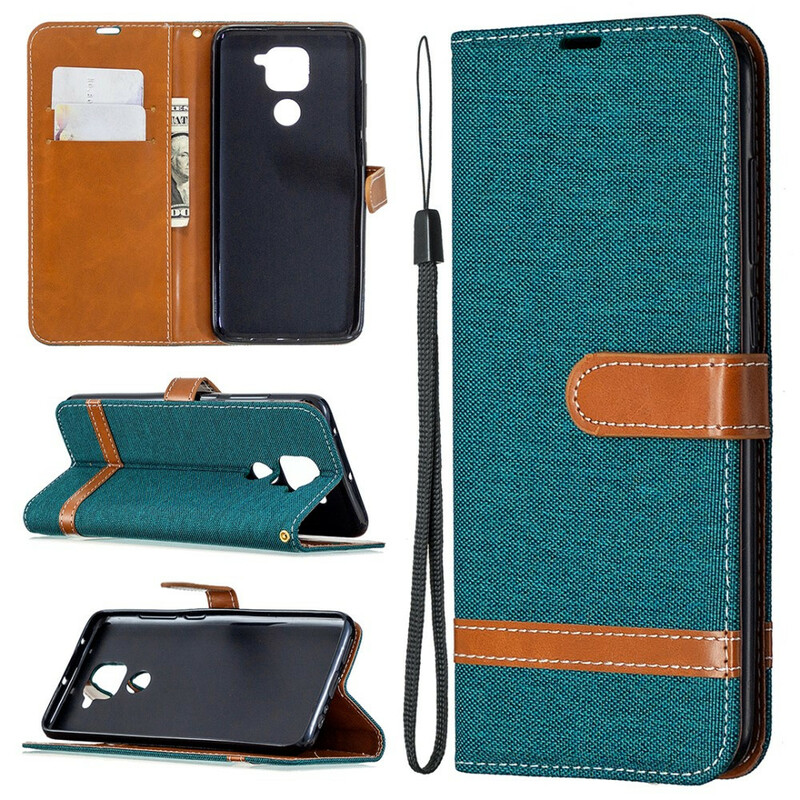 Xiaomi redmi Nota 9 Capa de Tecido e Efeito Couro