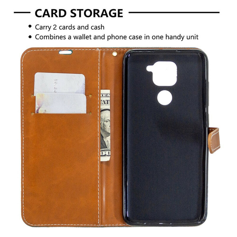 Xiaomi redmi Nota 9 Capa de Tecido e Efeito Couro