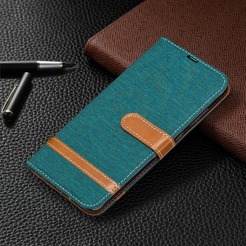 Xiaomi redmi Nota 9 Capa de Tecido e Efeito Couro