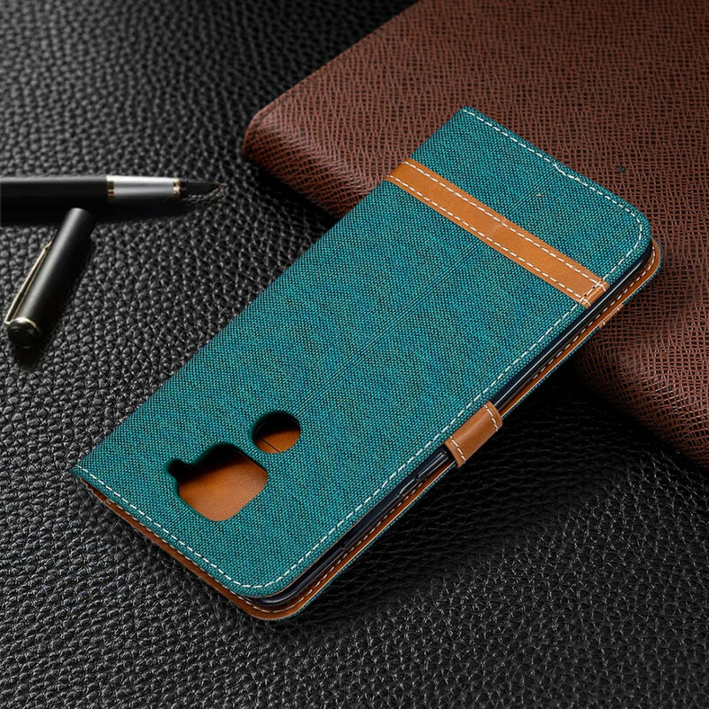 Xiaomi redmi Nota 9 Capa de Tecido e Efeito Couro