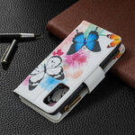 Capa Samsung Galaxy S20 FE com bolso com zíper Butterfly