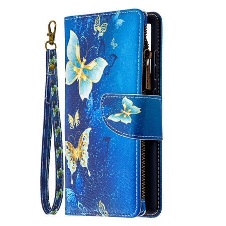 Capa Samsung Galaxy S20 FE com bolso com zíper Butterfly