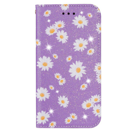 Capa Flip Xiaomi Redmi Note 9 Margaridas
