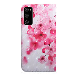 Samsung Galaxy S20 FE Capa de flores cor-de-rosa