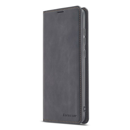 Tampa Flip Cover Xiaomi Redmi Note 9 Efeito Couro PARA A VERDADE