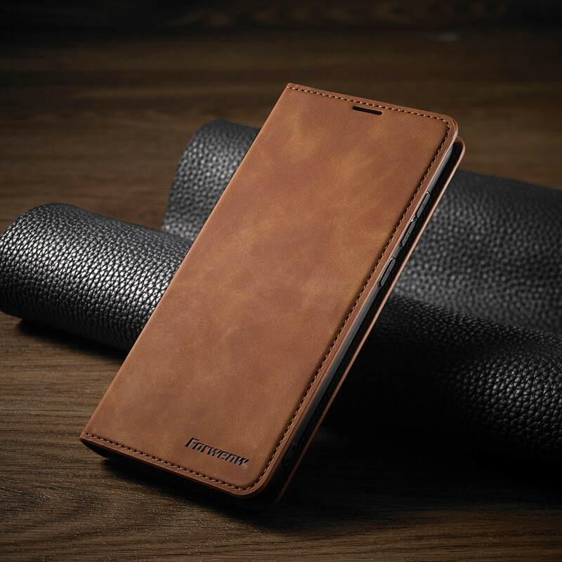 Tampa Flip Cover Xiaomi Redmi Note 9 Efeito Couro PARA A VERDADE Tampa Flip Cover Xiaomi Redmi Note 9 Efeito Couro PARA A VERDADE