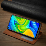 Tampa Flip Cover Xiaomi Redmi Note 9 Efeito Couro PARA A VERDADE Tampa Flip Cover Xiaomi Redmi Note 9 Efeito Couro PARA A VERDADE