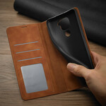 Tampa Flip Cover Xiaomi Redmi Note 9 Efeito Couro PARA A VERDADE Tampa Flip Cover Xiaomi Redmi Note 9 Efeito Couro PARA A VERDADE