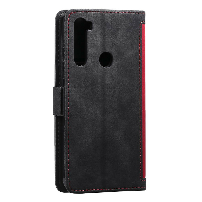 Xaiomi Redmi Note 8T Capa de dois tons de Couro Reforçado Contornos Reforçados