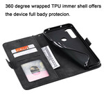 Xaiomi Redmi Note 8T Capa de dois tons de Couro Reforçado Contornos Reforçados