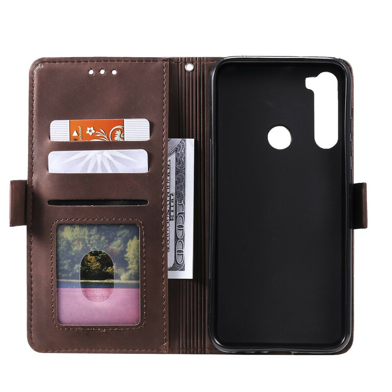 Xaiomi Redmi Note 8T Capa de dois tons de Couro Reforçado Contornos Reforçados