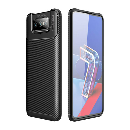 Asus ZenFone 7 / 7 Capa Pro Flexível de Fibra de Carbono
