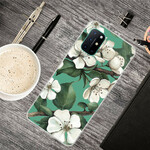 Capa OnePlus 8T Flores Brancas Pintadas