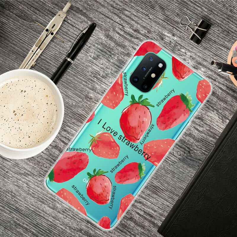 Capa OnePlus 8T Strawberry / i Love Strawberry