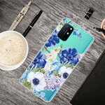 Capa OnePlus 8T para flores de aguarela transparente