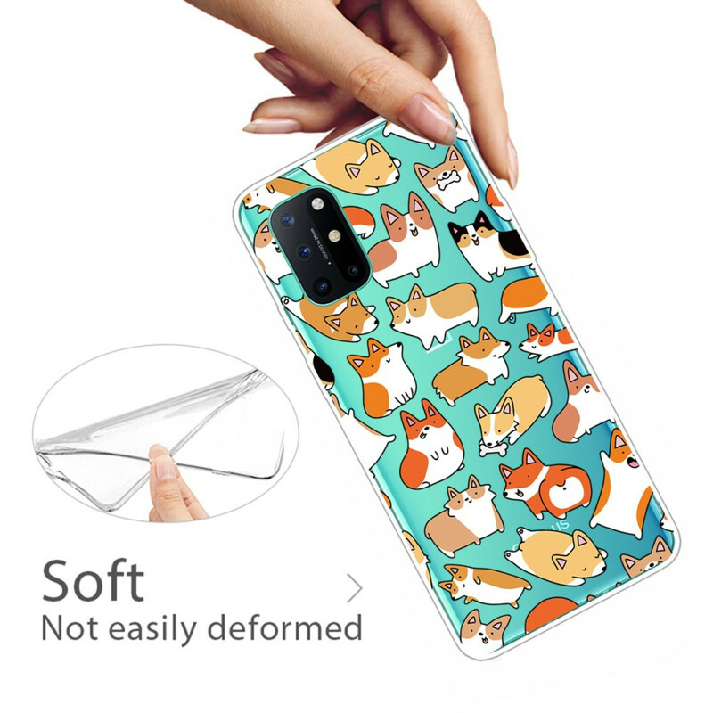 OnePlus 8T Limpar capa múltiplo de cães