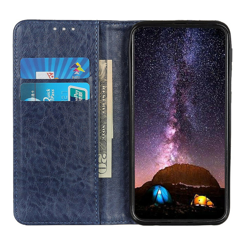 Tampa Flip Cover OnePlus 8T Elegância de Couro Dividida