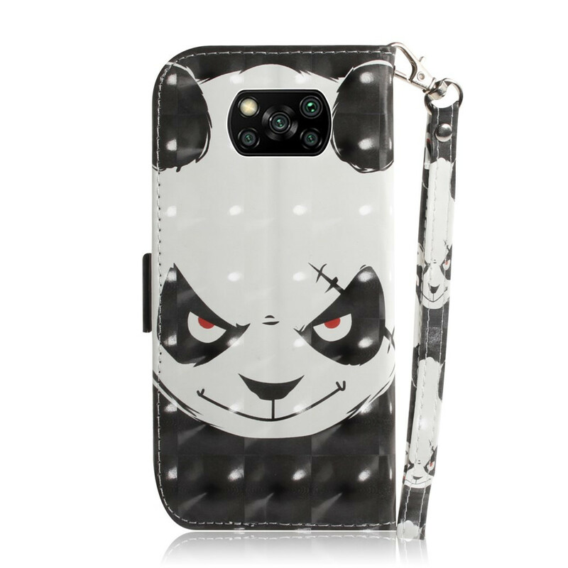 Poco X3 Capa de cinta Panda furioso