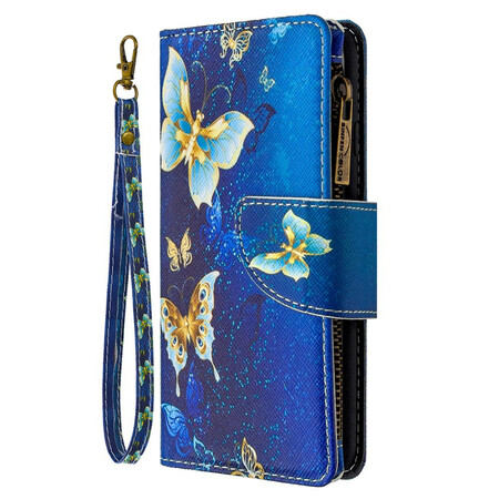 Samsung Galaxy Note 10 Borboletas de Bolso com Fecho