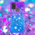 Samsung Galaxy A21s Silicone Glitter & String Case