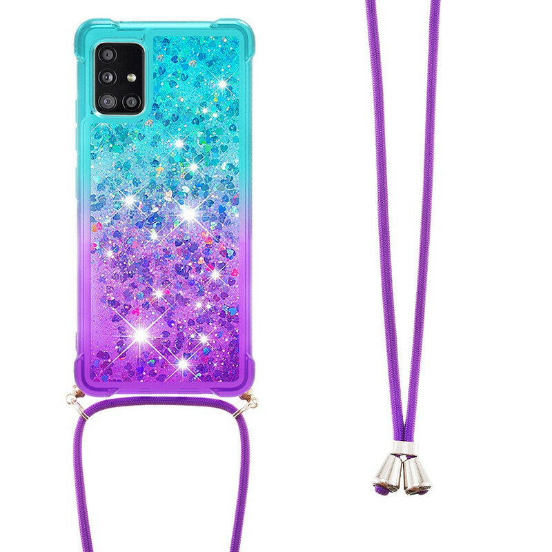 Samsung Galaxy A71 Silicone Glitter & String Case