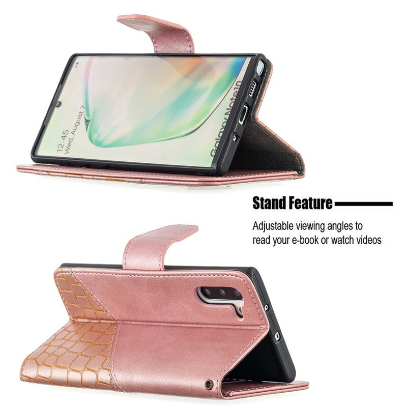 Samsung Galaxy Note 10 Capa clássico de pele de crocodilo