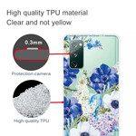Samsung Galaxy S20 FE Capa transparente para flores de aguarela