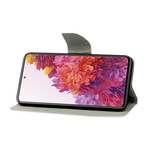 Samsung Galaxy S20 FE Capa de flores coloridas com cinta