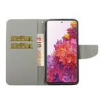 Samsung Galaxy S20 FE Capa de flores coloridas com cinta