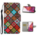 Samsung Galaxy S20 FE Capa de Mandalas com Cordão