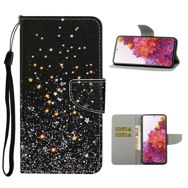 Samsung Galaxy S20 FE Star and Glitter Case com alça