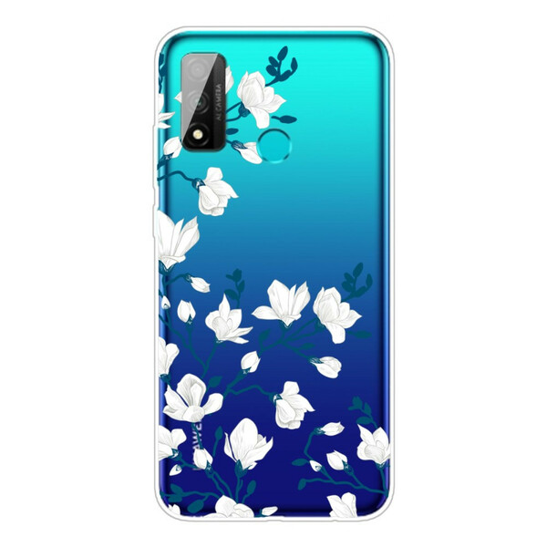 Capa Huawei P Smart 2020 Flores Brancas