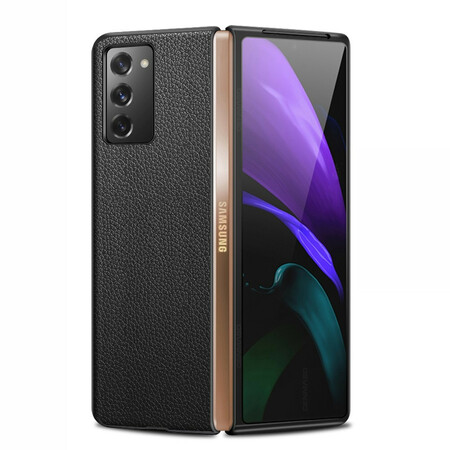 Samsung Galaxy Z Fold 2 Capa de Couro Lychee Genuína