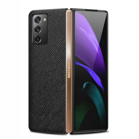Samsung Galaxy Z Fold 2 Capa de Couro Genuíno Texturizada
