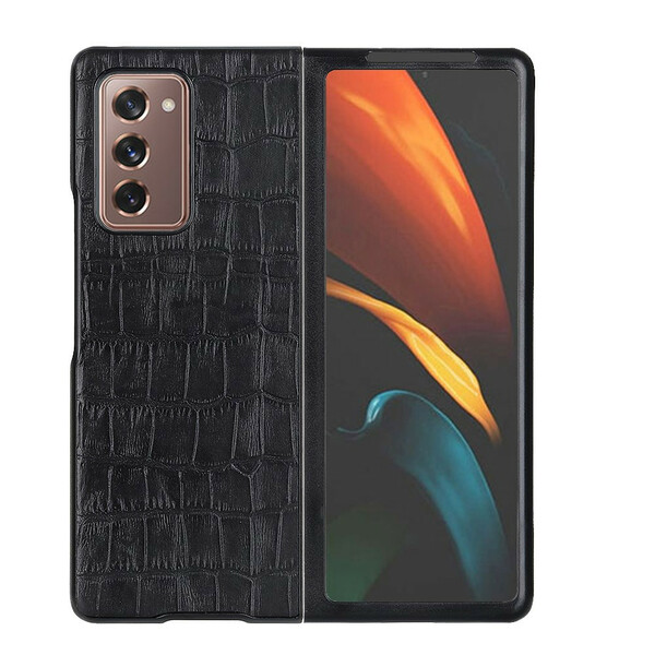 Samsung Galaxy Z Fold 2 Capa de pele genuíno Crocodilo