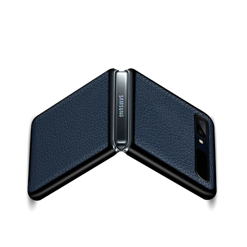 Samsung Galaxy Z Flip Capa de pele genuína Lychee