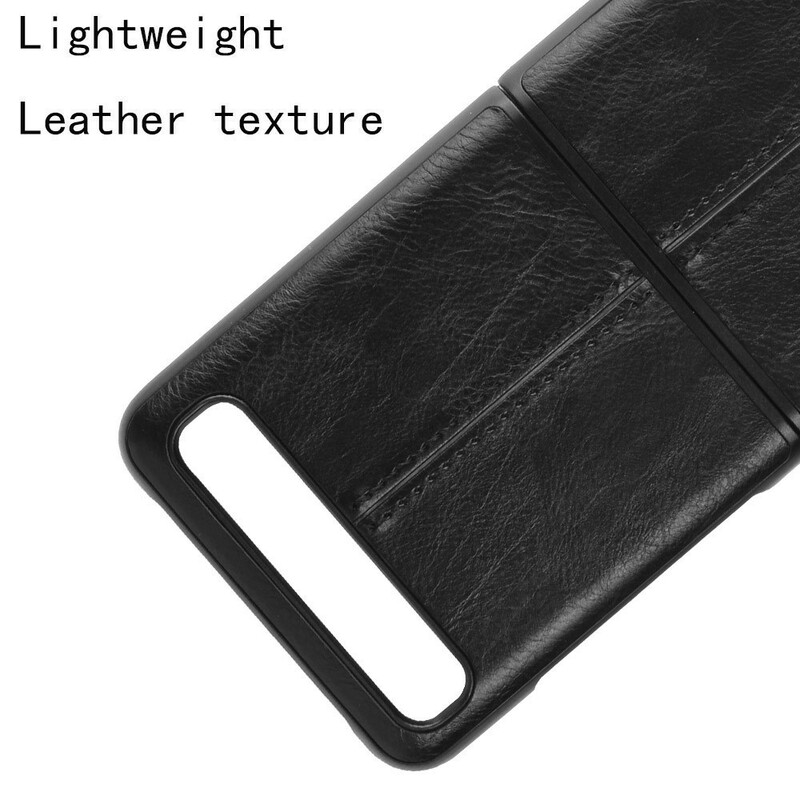 Samsung Galaxy Z Flip Leather efeito de pele de carapaça
