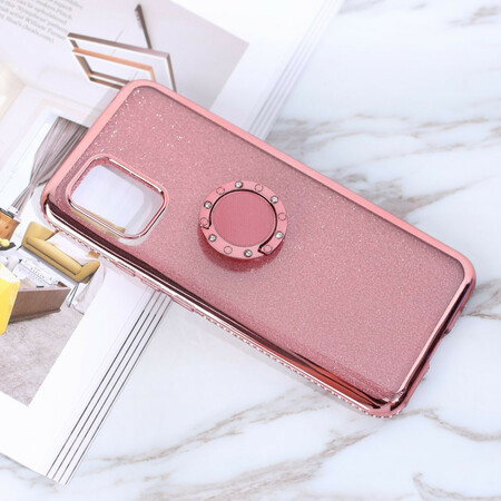 Xiaomi Mi 10 Lite Case Glitter e Anel de Diamante