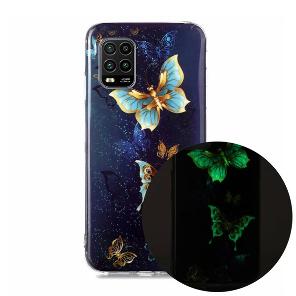 Xiaomi Mi 10 Lite Case Butterfly Série Fluorescente