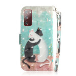 Capa Samsung Galaxy S20 FE Gatos Amigos com CordÃ£o