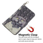 Samsung Galaxy S20 FE Case Grey Cat with Strap