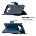 Xiaomi Poco X3 Aba oblíqua da capa de Litchi