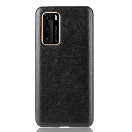 Huawei P40 Cobertura de Efeito Couro Performance Litchi